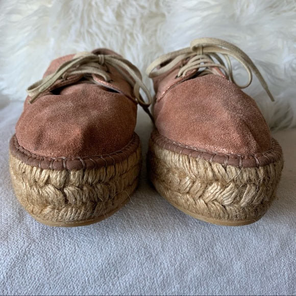 Gaimo Espadrilles Lace-up Pink Suede Sneakers - Picture 3 of 13